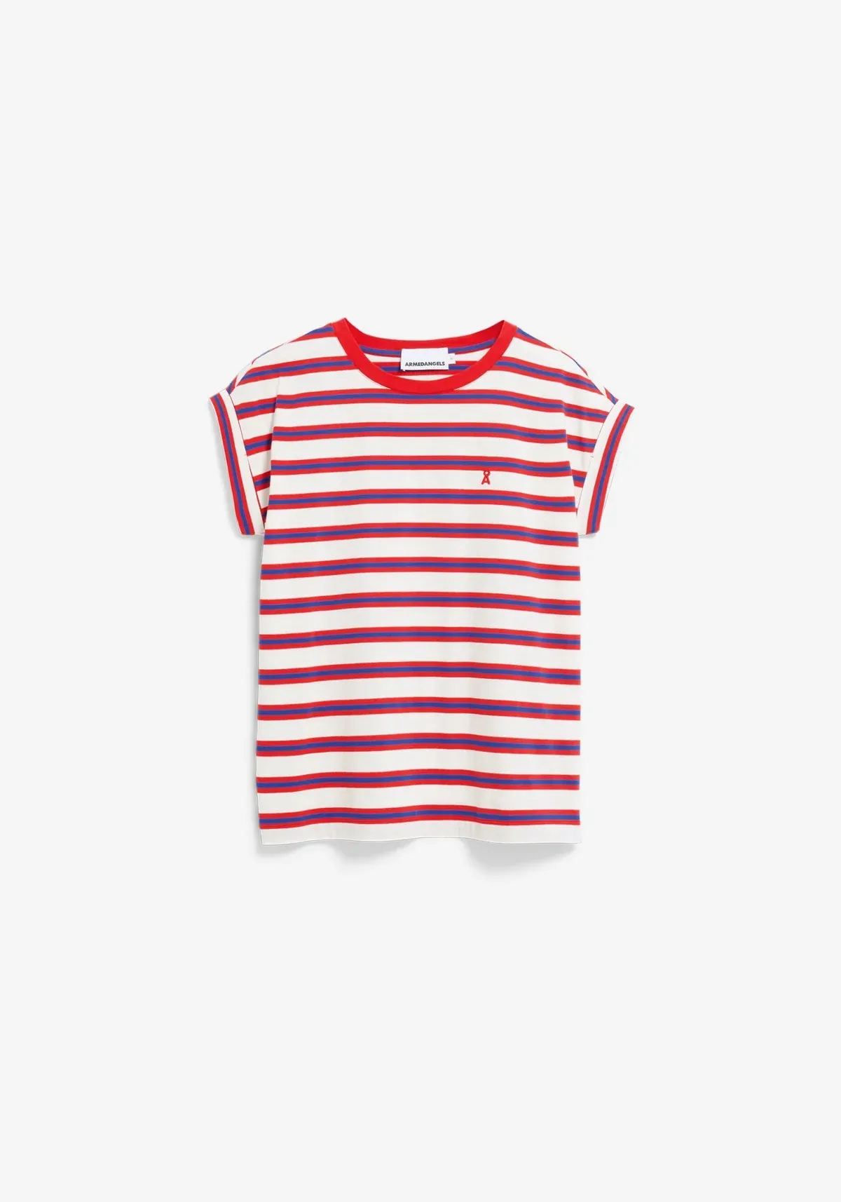 IDAARA STRIPES T-SHIRT - Rood - Afbeelding 6
