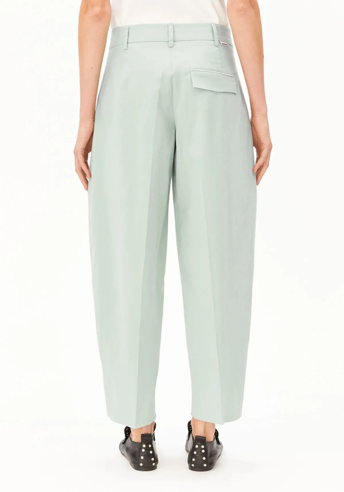 BARREL LEG TWILL PANT - Lichtgroen - Afbeelding 2