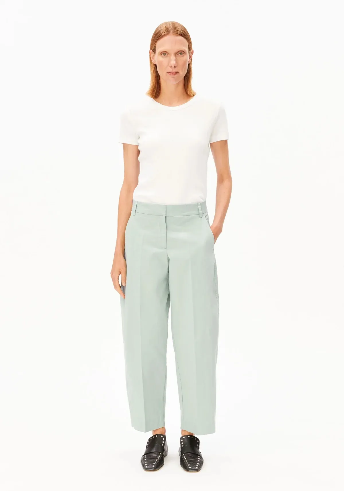 BARREL LEG TWILL PANT - Lichtgroen - Afbeelding 3