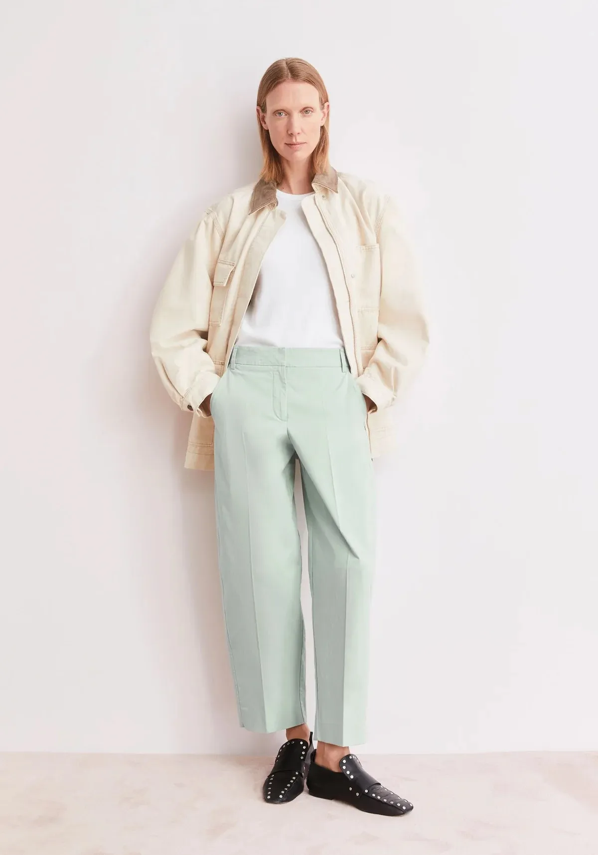 BARREL LEG TWILL PANT - Lichtgroen - Afbeelding 5
