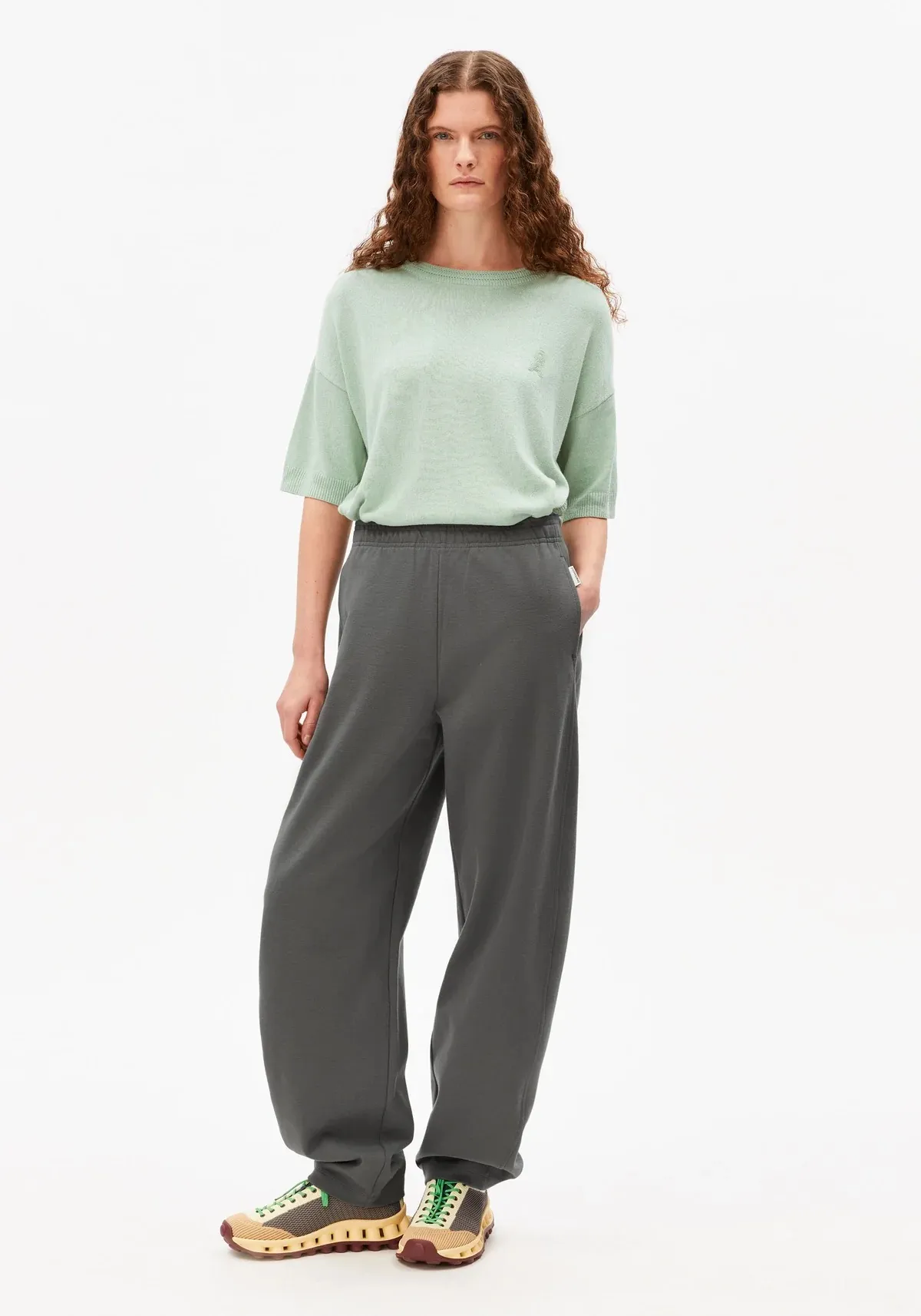 S SL LINEN BLEND KNIT SWEATER - Lichtgroen - Afbeelding 4