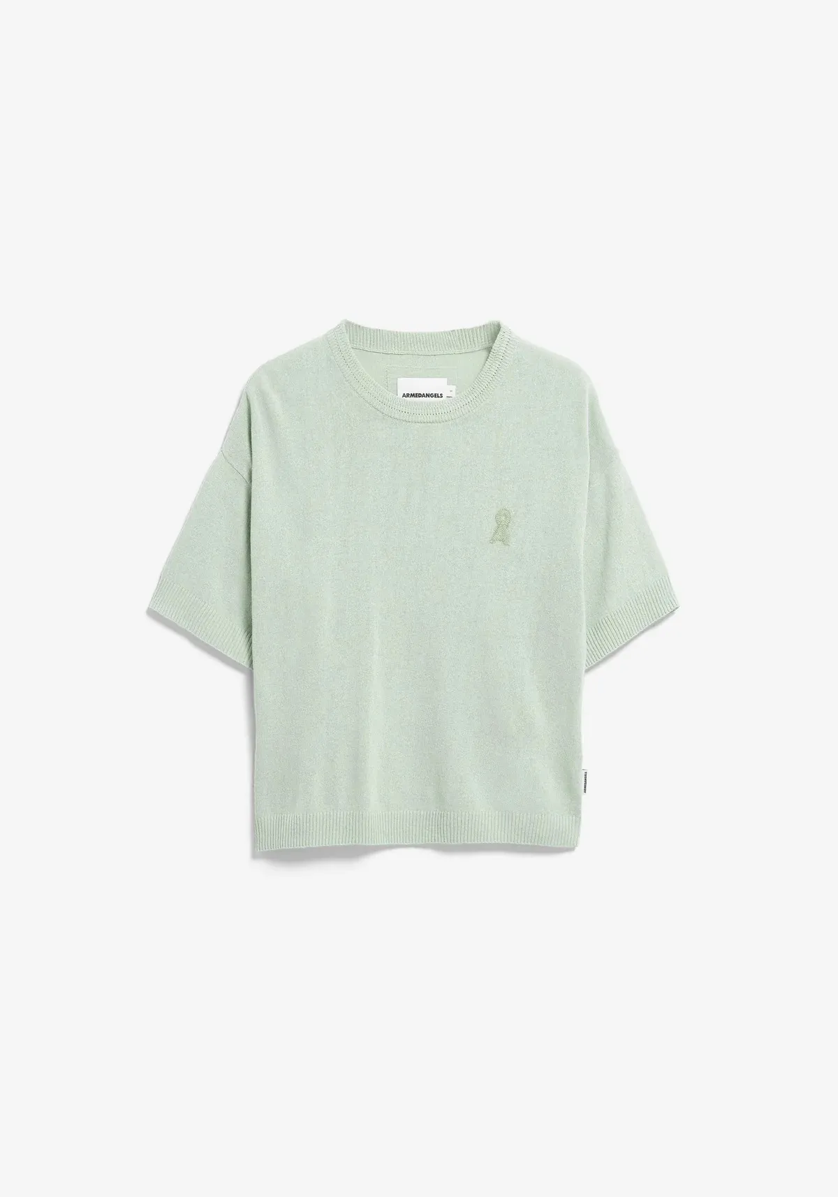 S SL LINEN BLEND KNIT SWEATER - Lichtgroen - Afbeelding 6