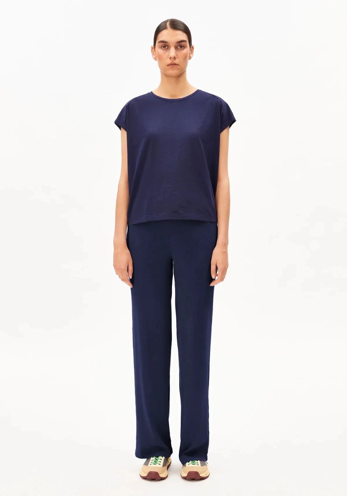 SLUB JERSEY T-SHIRT - Navy - Afbeelding 4