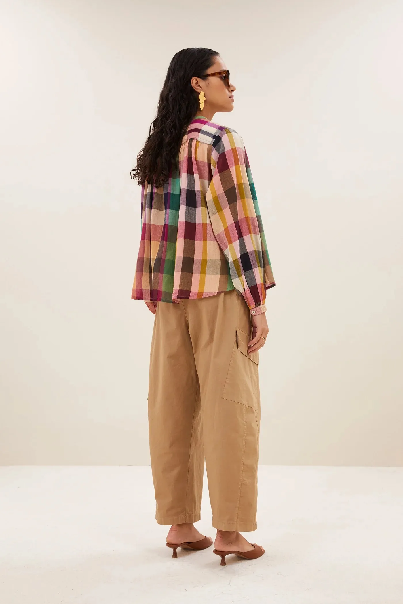 nyka rainbow blouse - rainbow check - Afbeelding 4