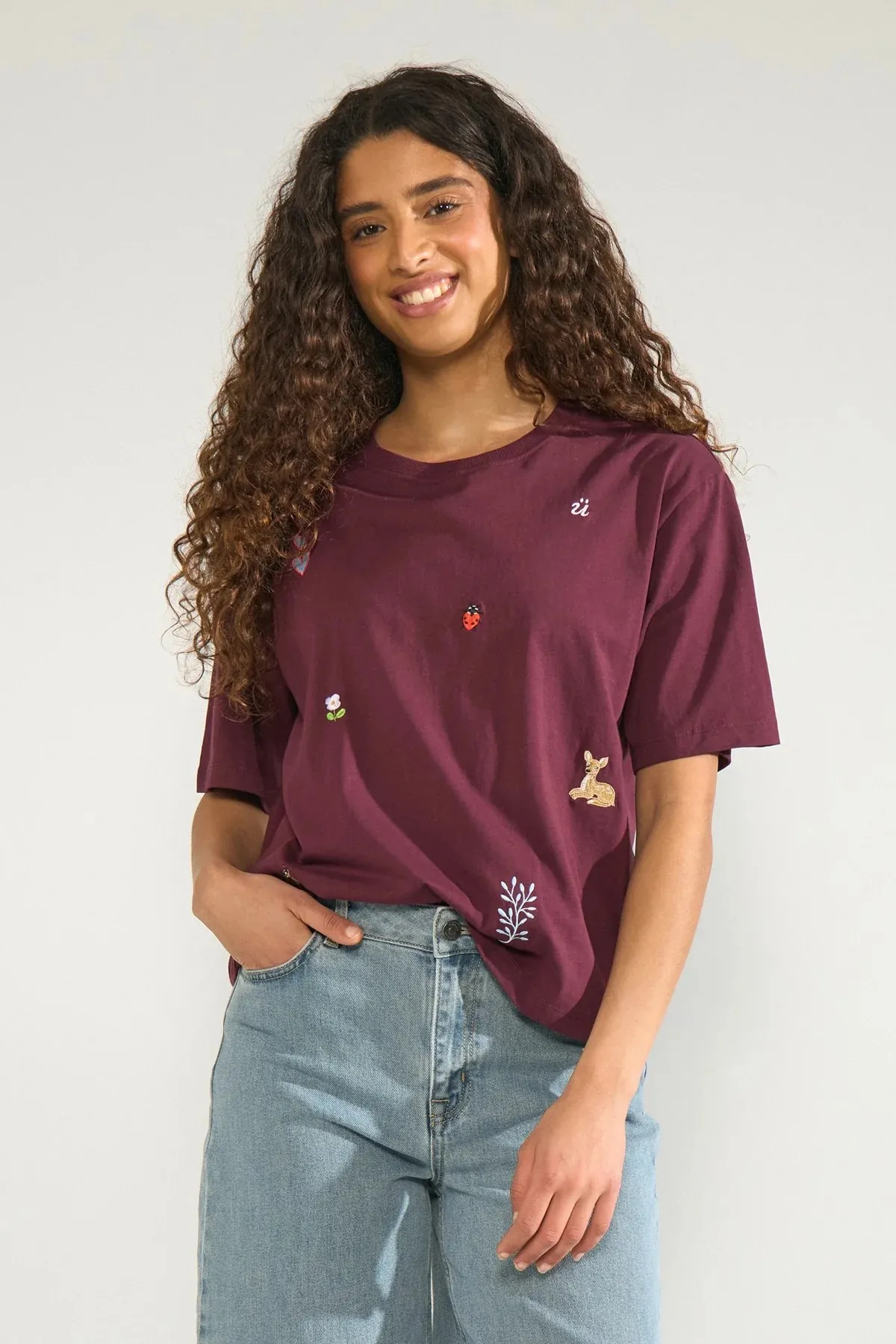 Nutenia Boxy T-shirt GOTS - bordeaux