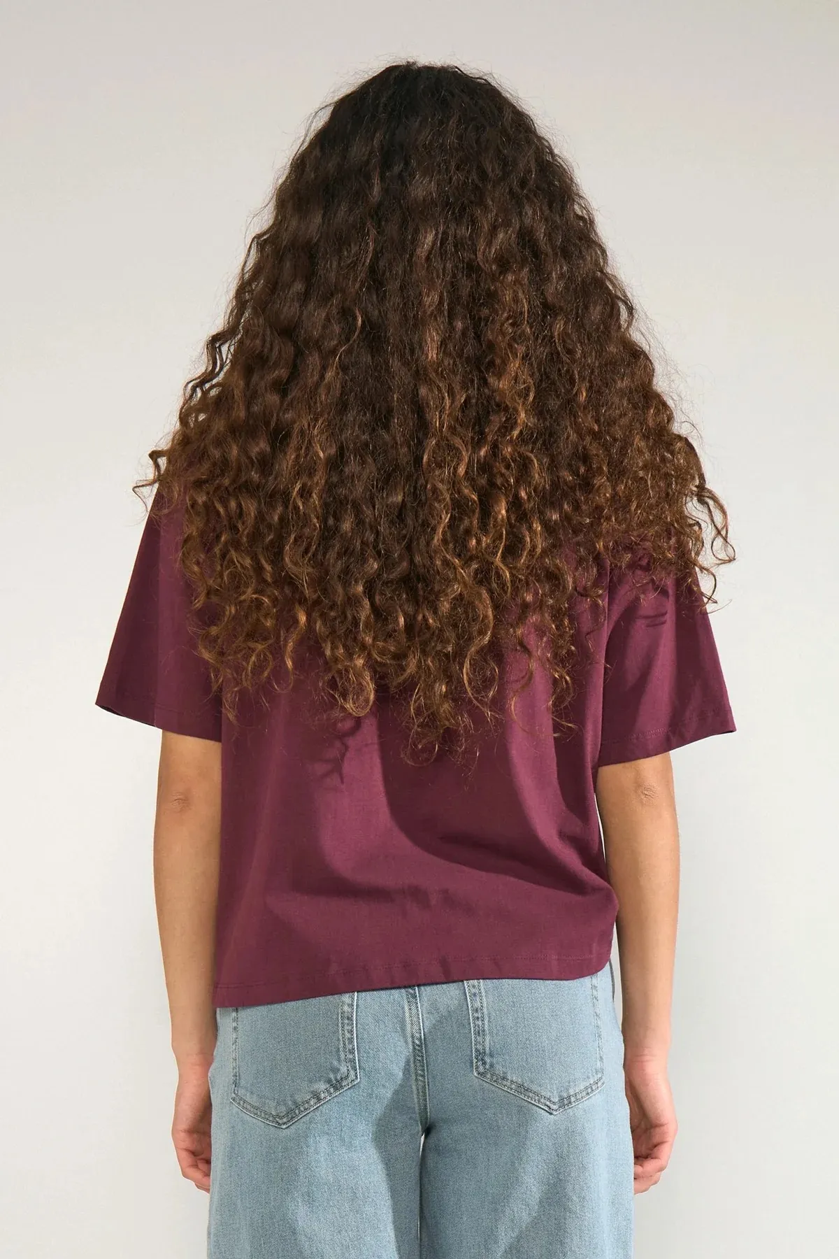 Nutenia Boxy T-shirt GOTS - bordeaux - Afbeelding 3