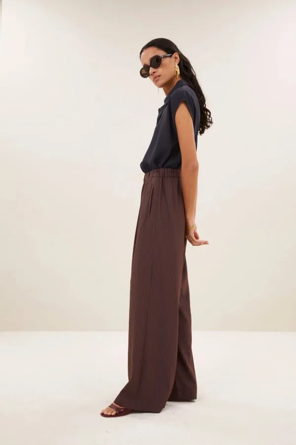 celin tan stripe pants - tanning stripe