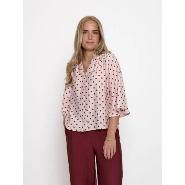 MSViviana V- Neck Blouse - Licht roze