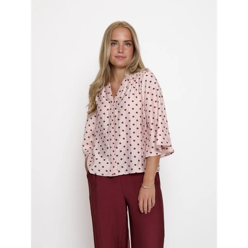 MSViviana V- Neck Blouse - Licht roze