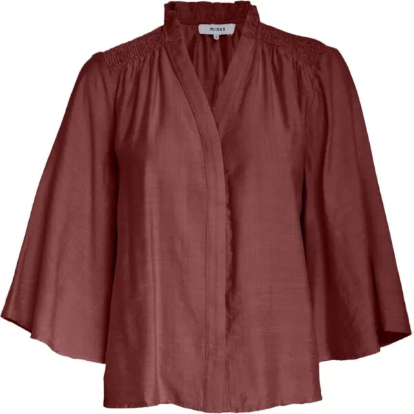 MSSeria V-Neck Shirt - Donkerrood
