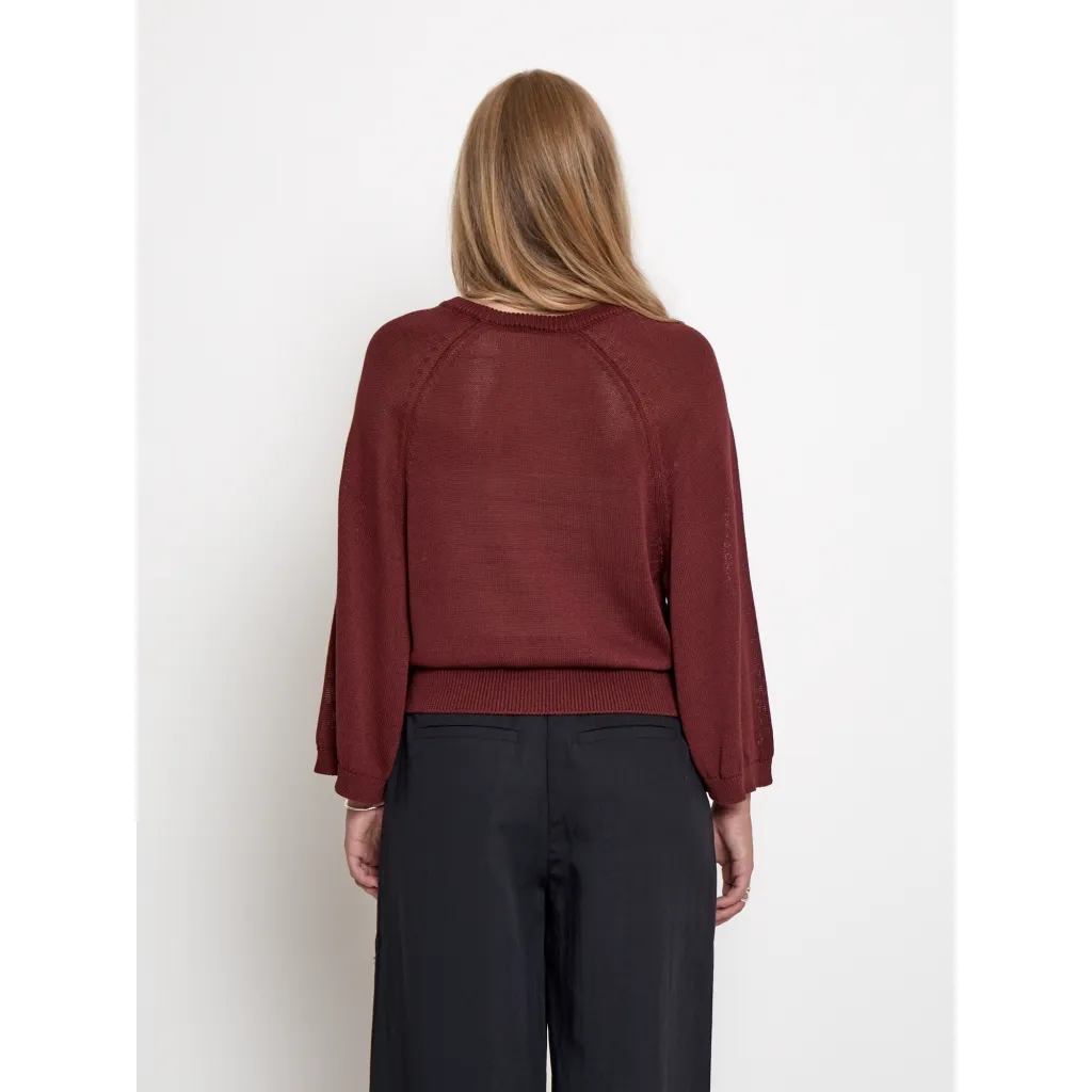 PCRiley Knit Pullover - Maroon - Afbeelding 2