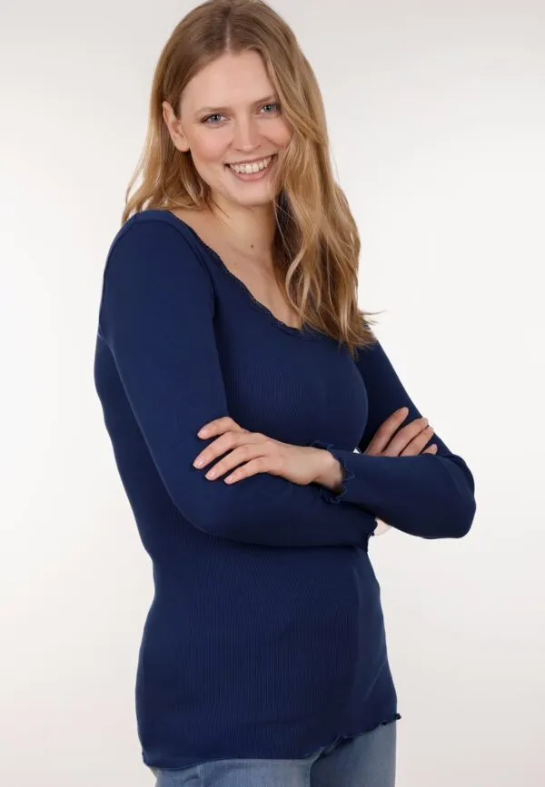 Lange Mouwen T-shirt - Indigo