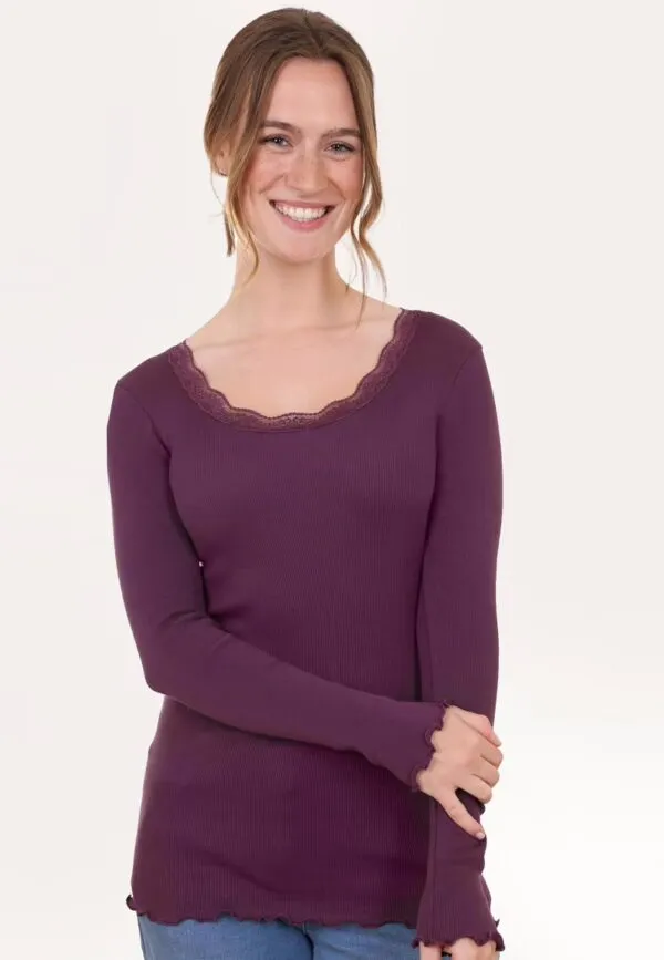 Lange Mouwen T-shirt - plum