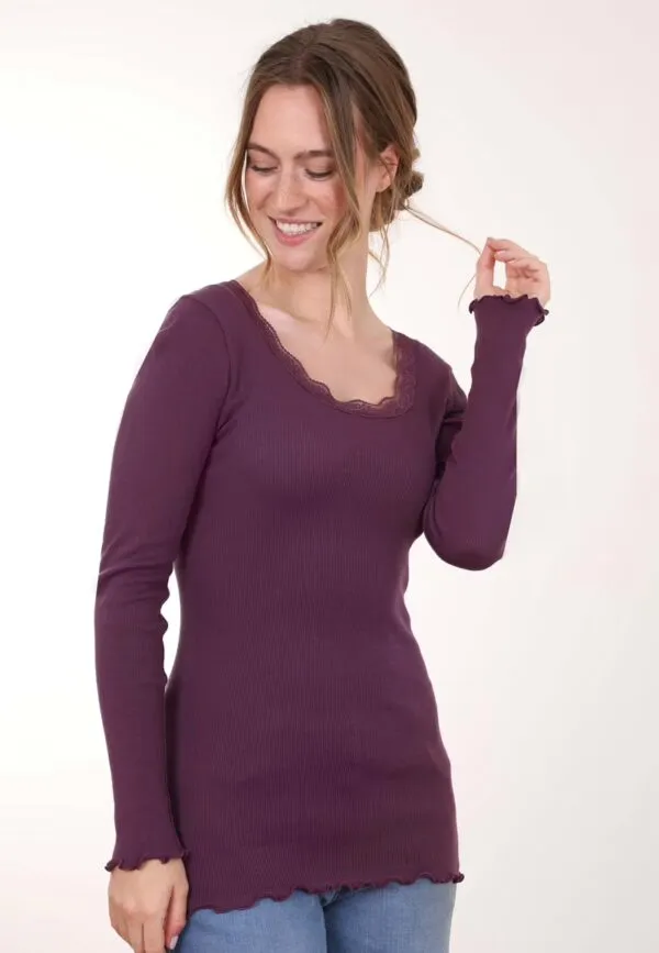 Lange Mouwen T-shirt - plum