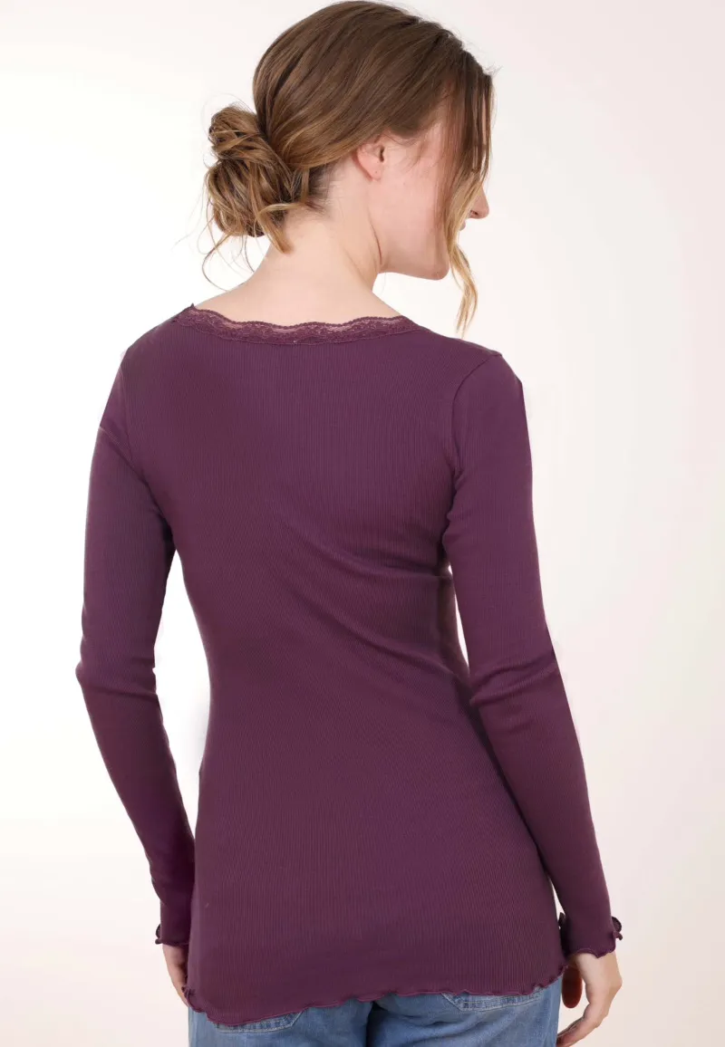 Lange Mouwen T-shirt - plum - Afbeelding 3