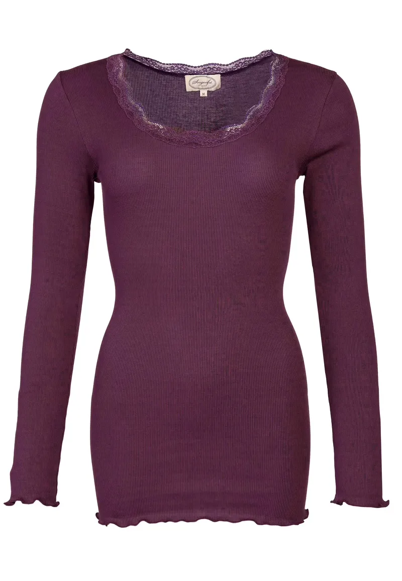 Lange Mouwen T-shirt - plum - Afbeelding 6
