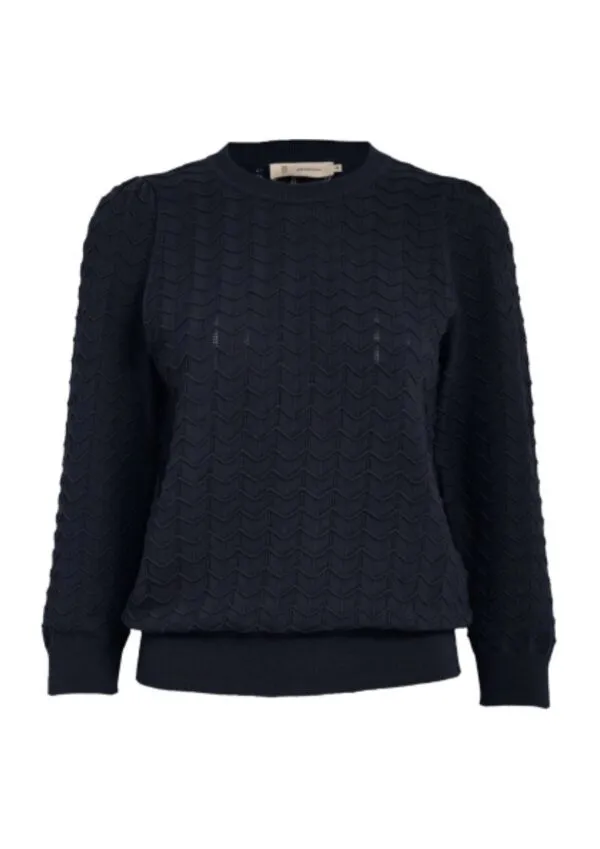 PCRosy 3/4 Sleeve Pullover - Donkerblauw