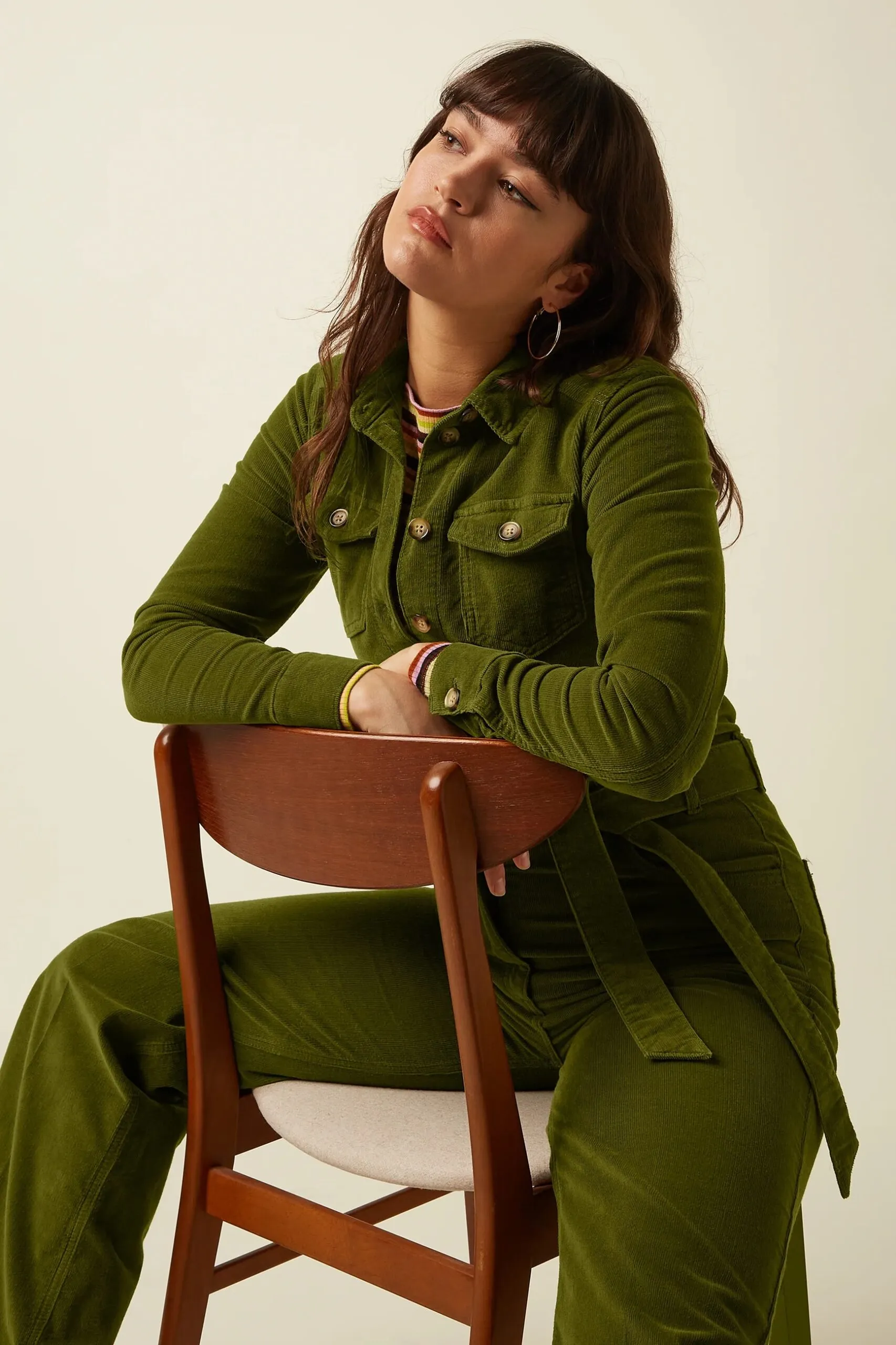 Mia Jumpsuit Baby Cord - Posey Green - Afbeelding 4