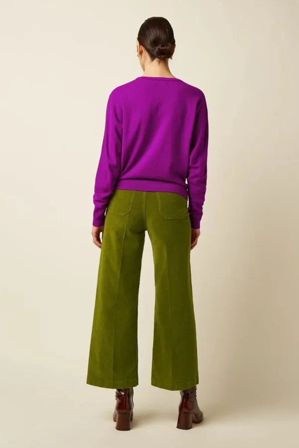 Paige Pocket Pants Baby Cord - Posey Green