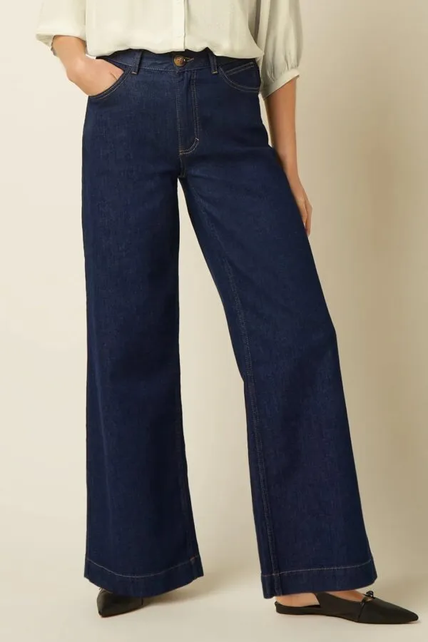 Paige Pants Petite Onyx Denim - Deep Blue