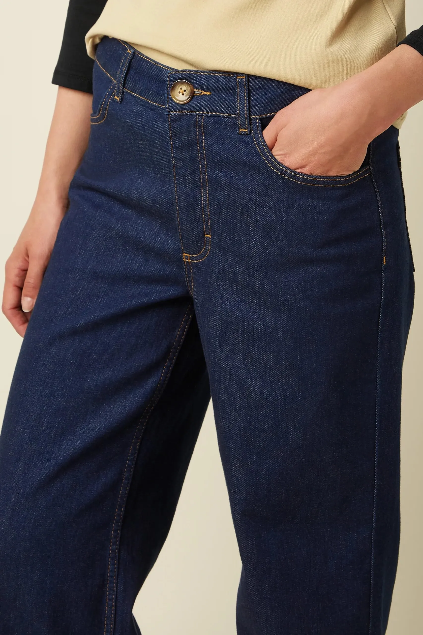 Paige Pants Petite Onyx Denim - Deep Blue - Afbeelding 4