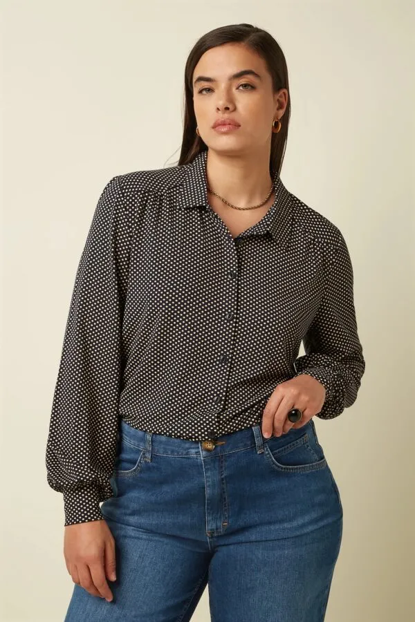Carina Blouse Piper - Ink Blue
