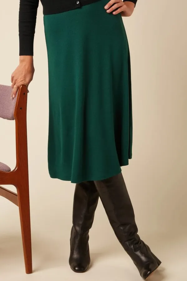 Juno Skirt Milano Crepe - Botanical Green