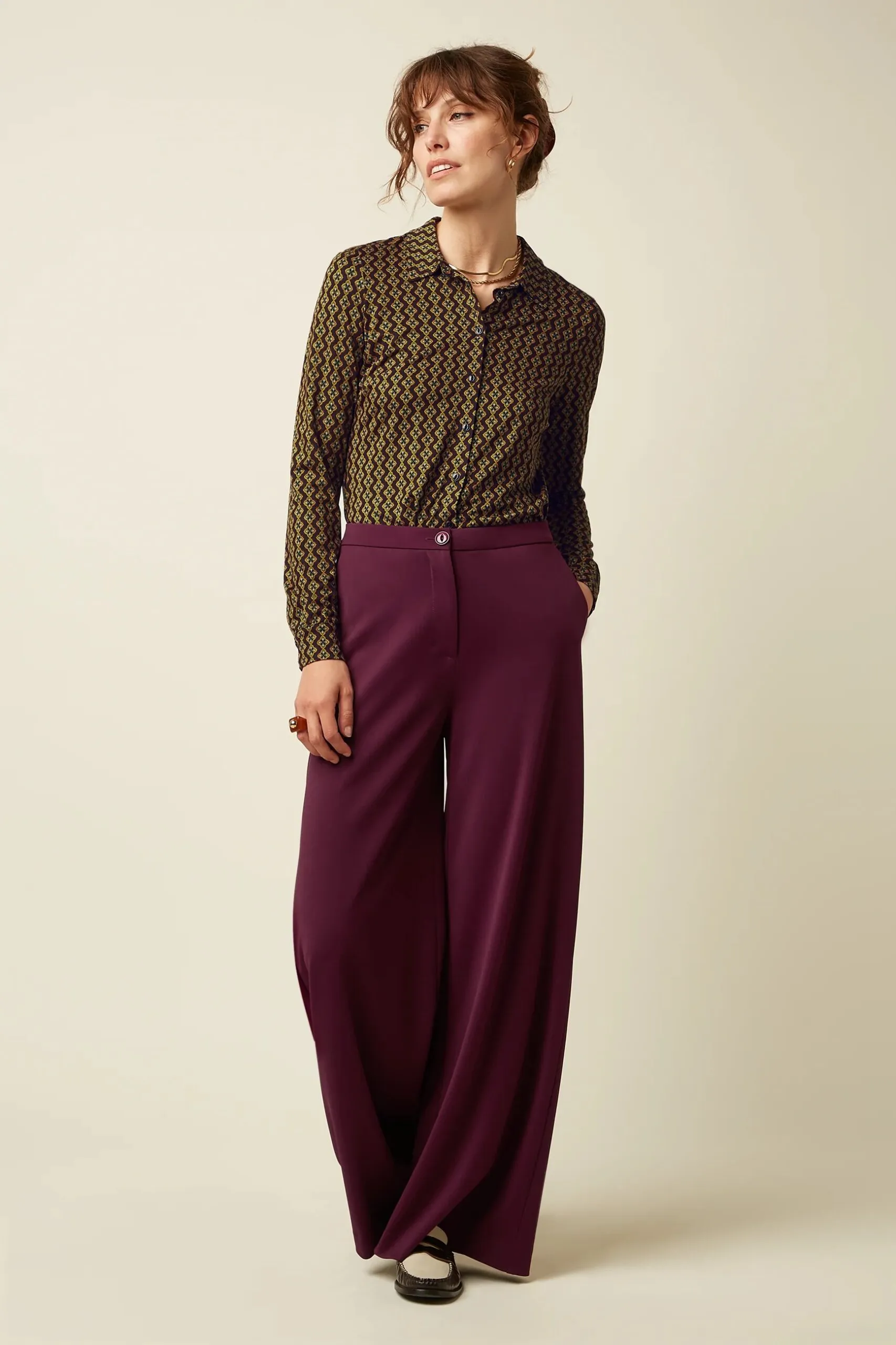 Blouse Turi Jersey - Zwart - Afbeelding 2