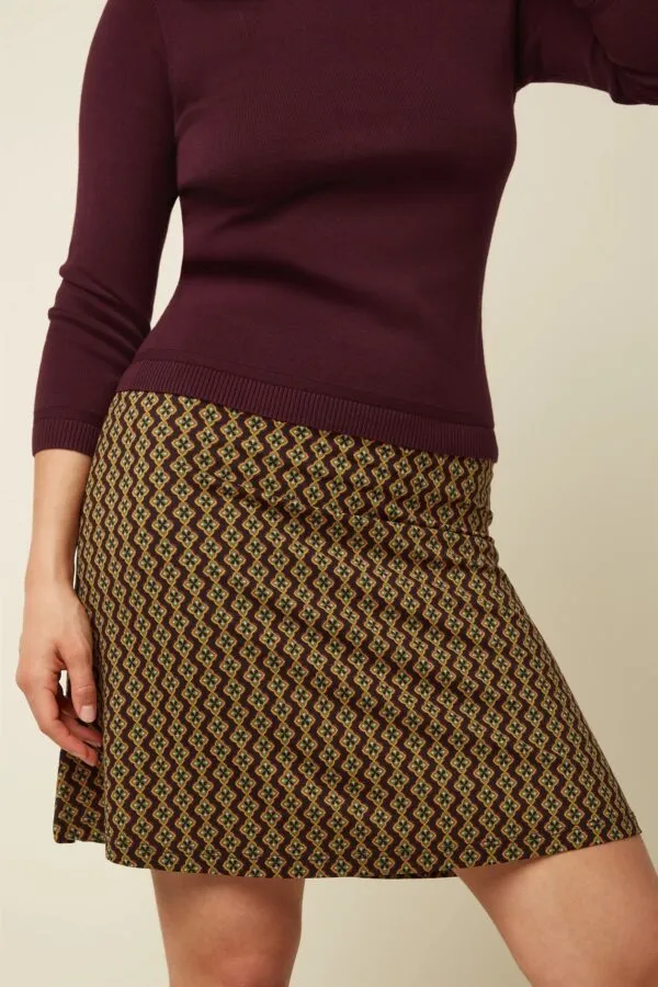 Border Skirt Turi Jersey - Zwart