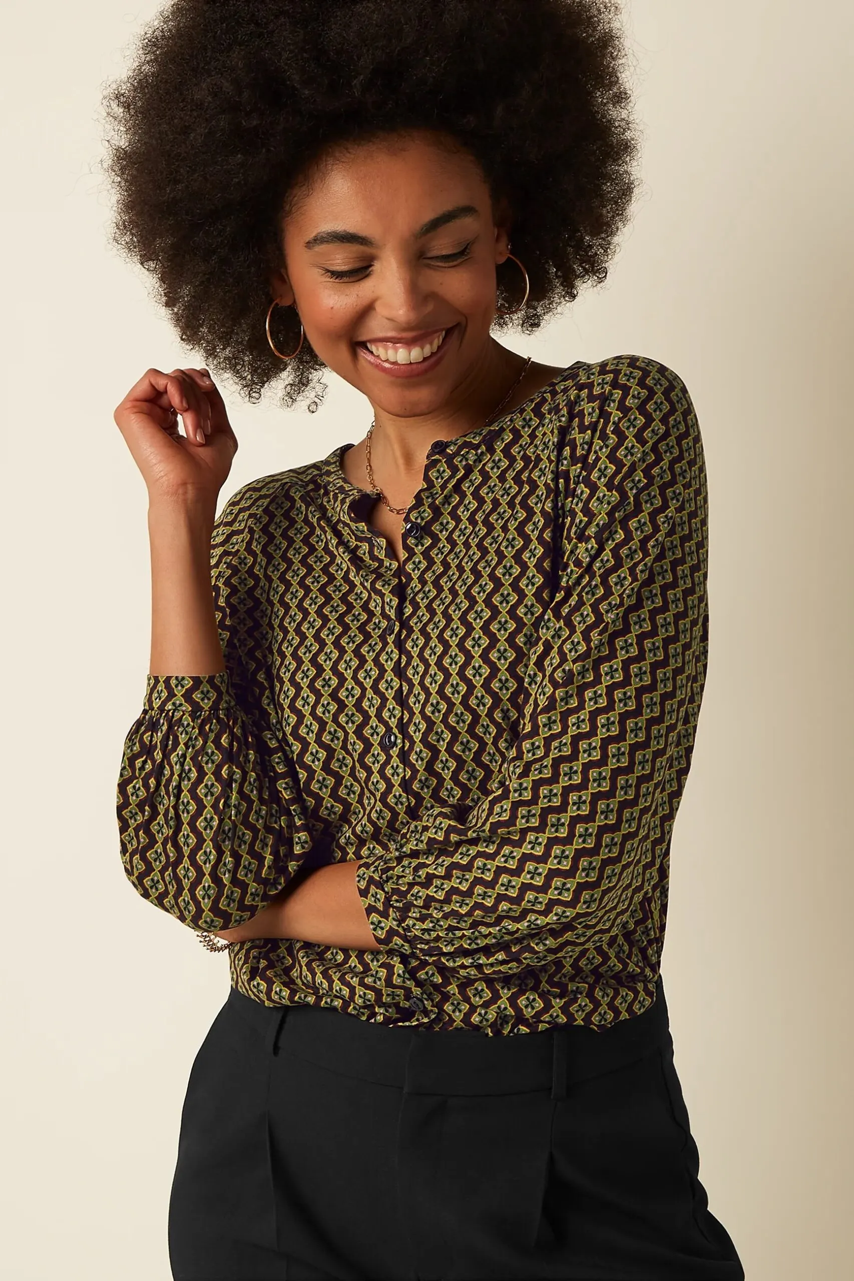 Cybill Blouse Turi Jersey - Zwart