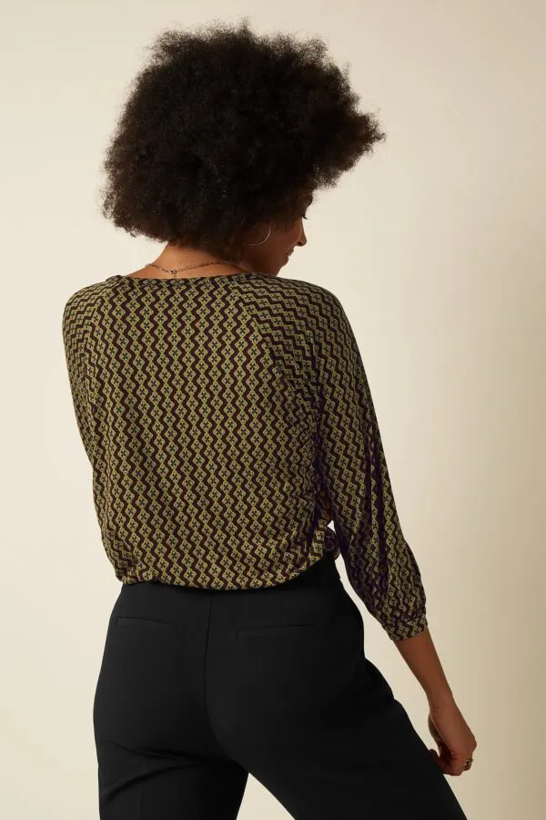 Cybill Blouse Turi Jersey - Zwart
