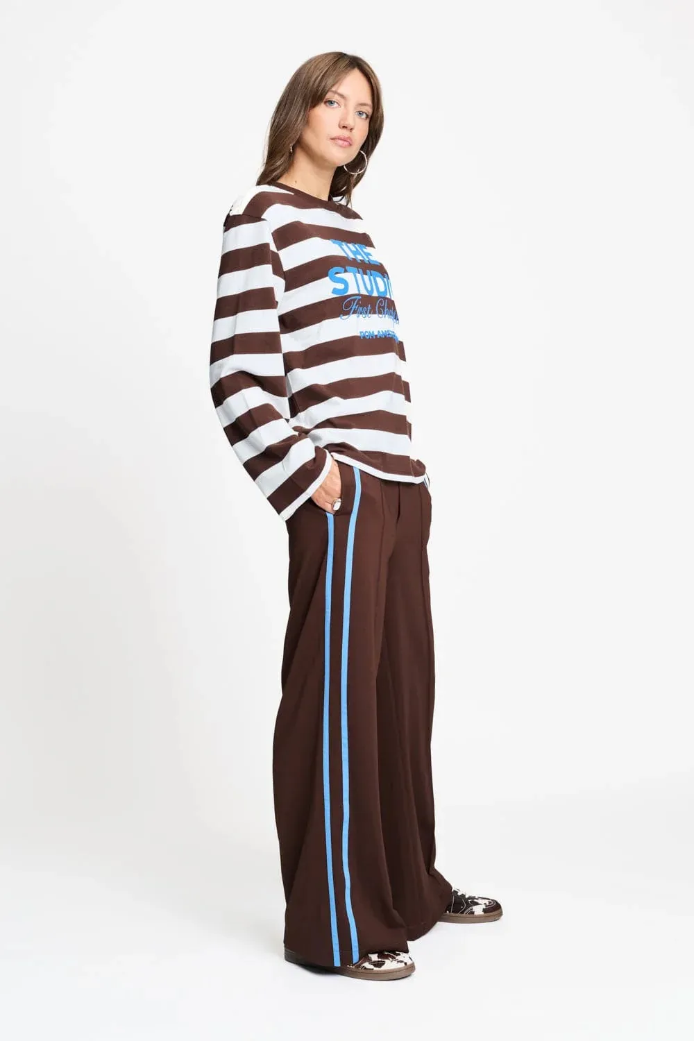 LONGSLEEVE - Joy Striped Brown White - Multi color - Afbeelding 3
