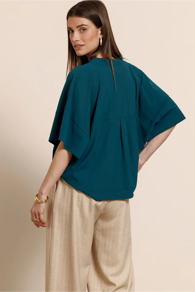 Laureen blouse - Teal - Afbeelding 2
