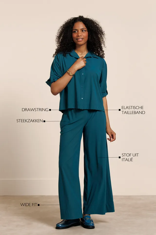 Grace trousers - Teal - Afbeelding 3