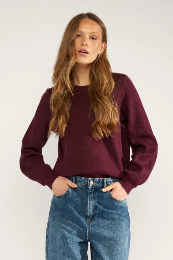 Nubir Solid Pullover - bordeaux