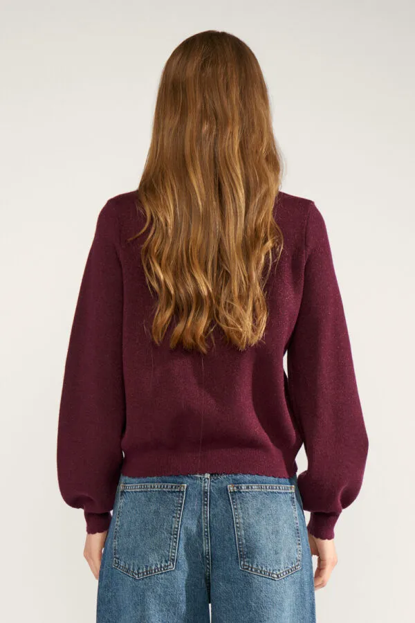 Nubir Solid Pullover - bordeaux