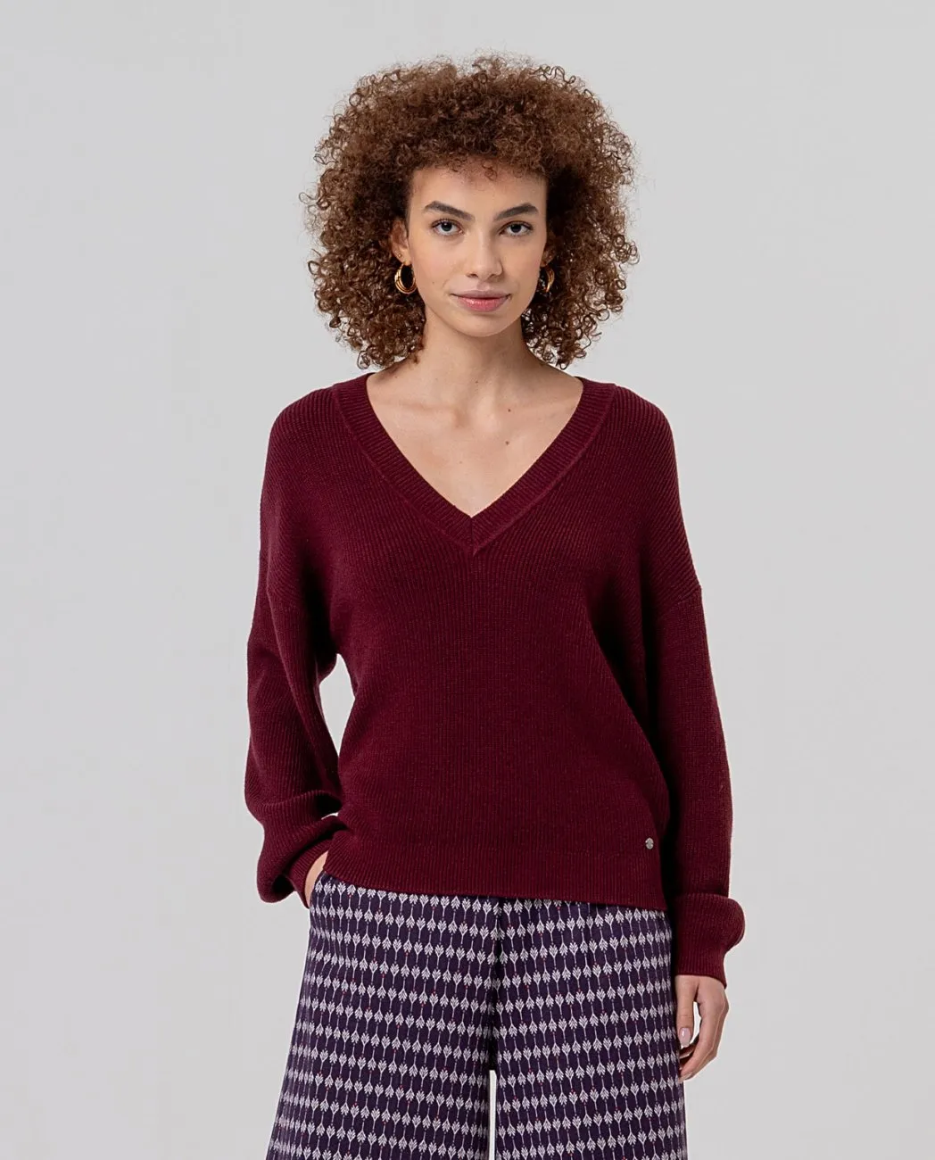 Epic neckline sweater - Maroon