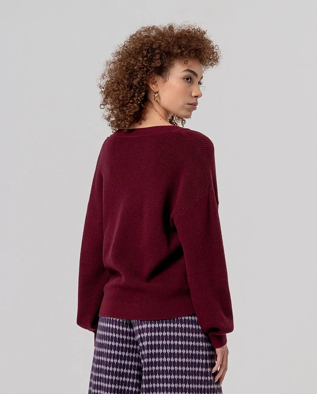 Epic neckline sweater - Maroon - Afbeelding 2