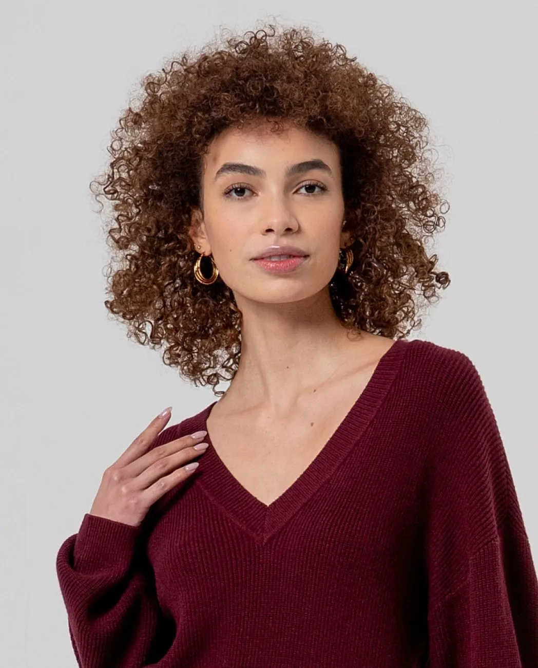 Epic neckline sweater - Maroon - Afbeelding 3
