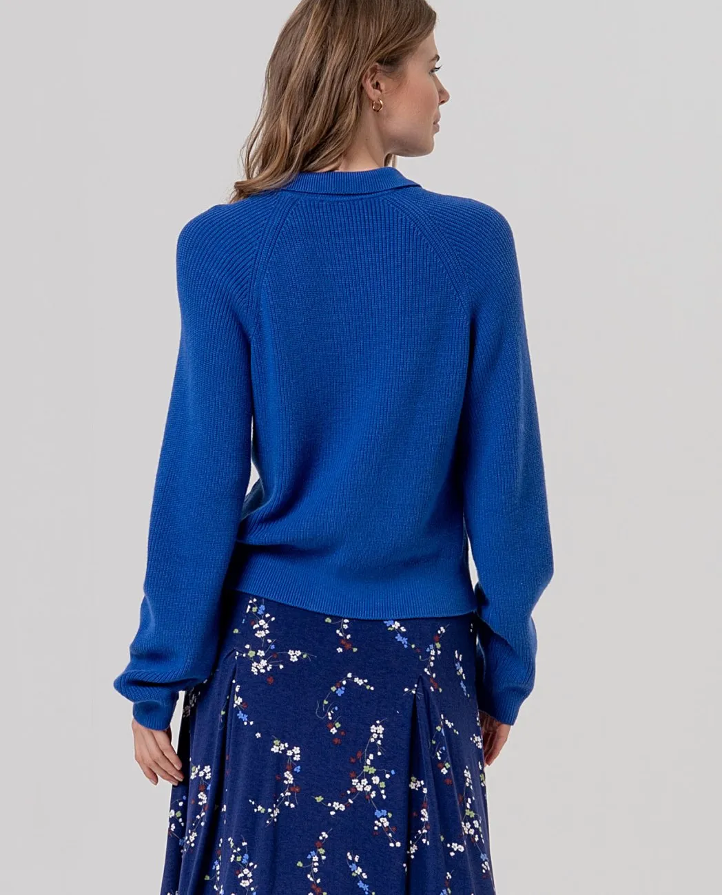 Cardigan Shirt Collar - Cobalt blauw - Afbeelding 2