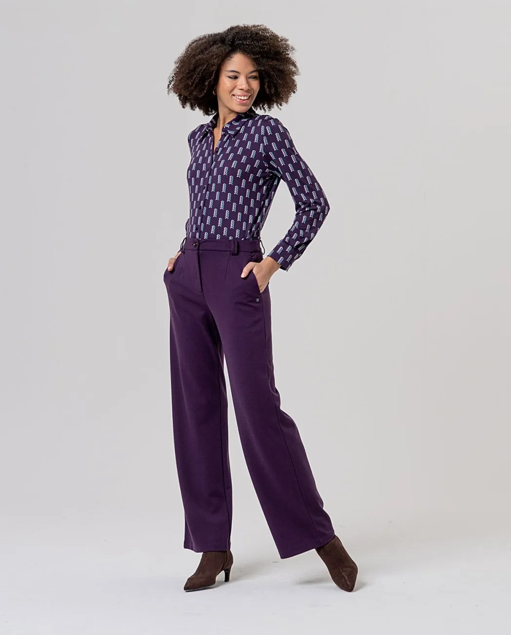 Straight Pants - Paars