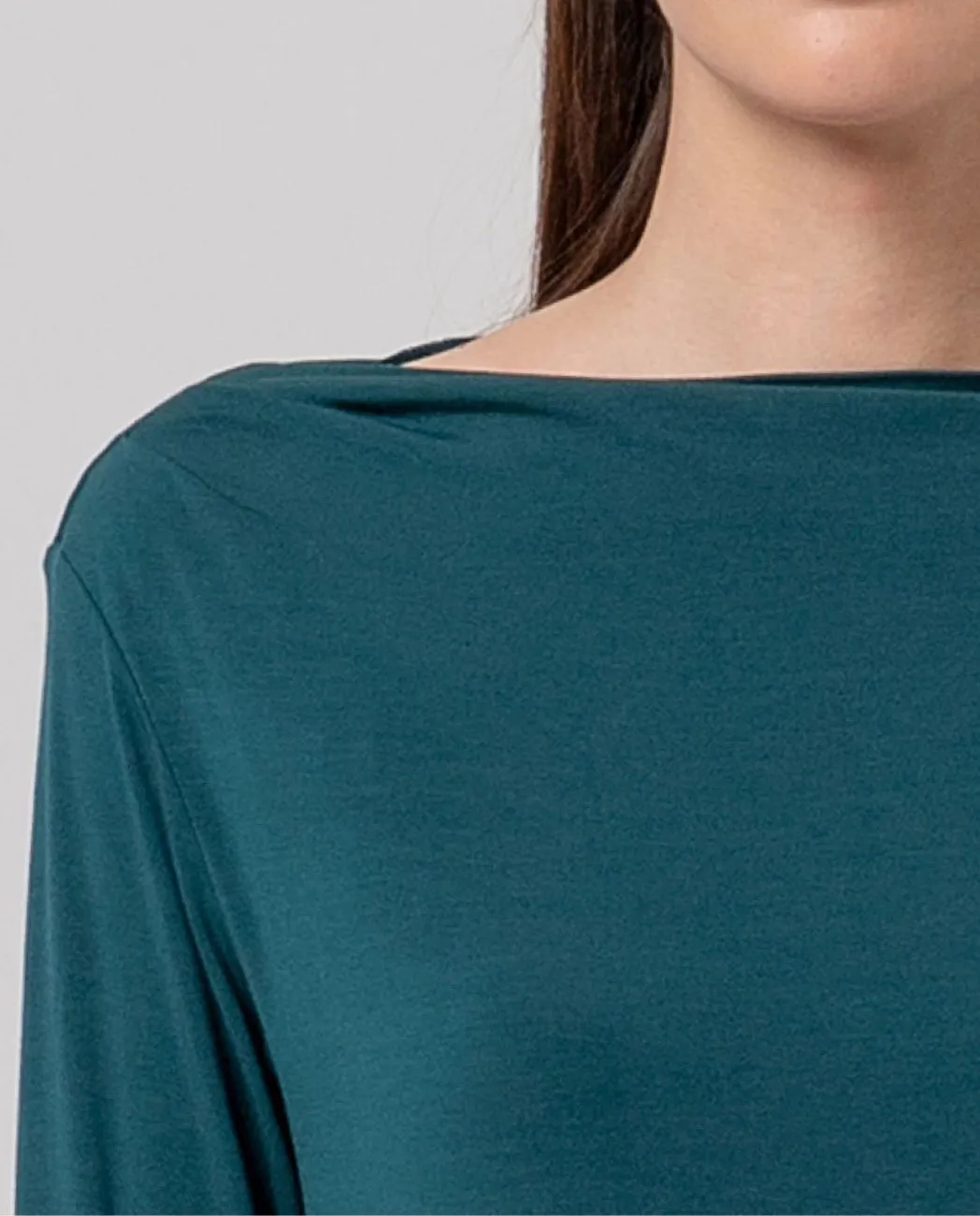 Boat Neck T-shirt - Bottle green - Afbeelding 3