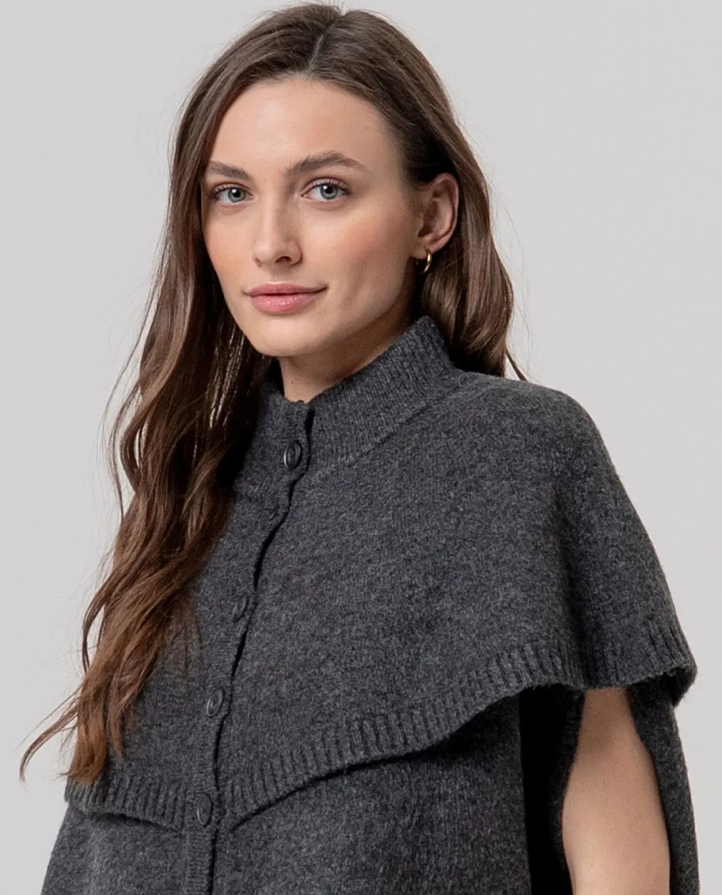 Knit Cape - Antraciet - Afbeelding 2