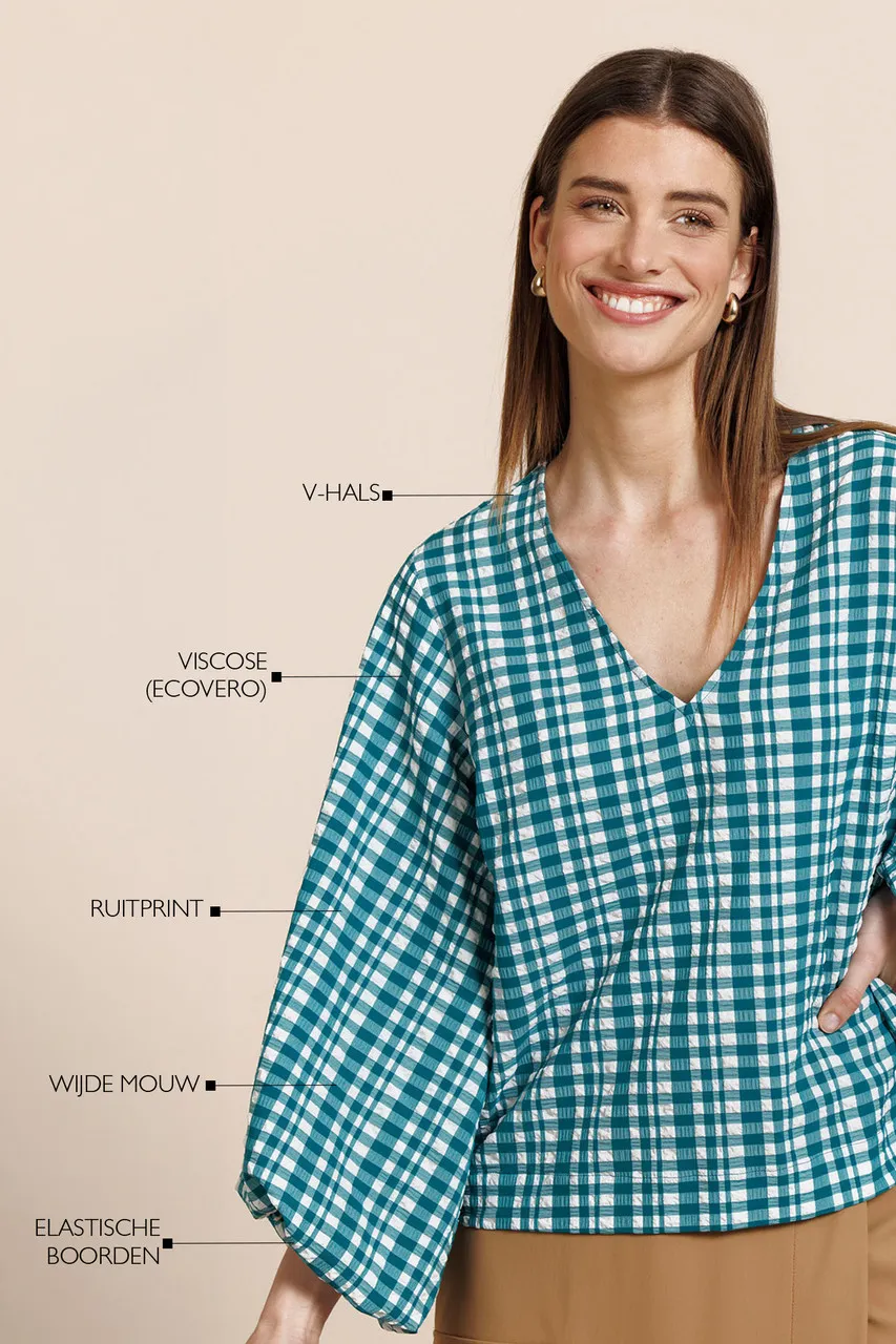 Florine check blouse - Multi color - Afbeelding 3