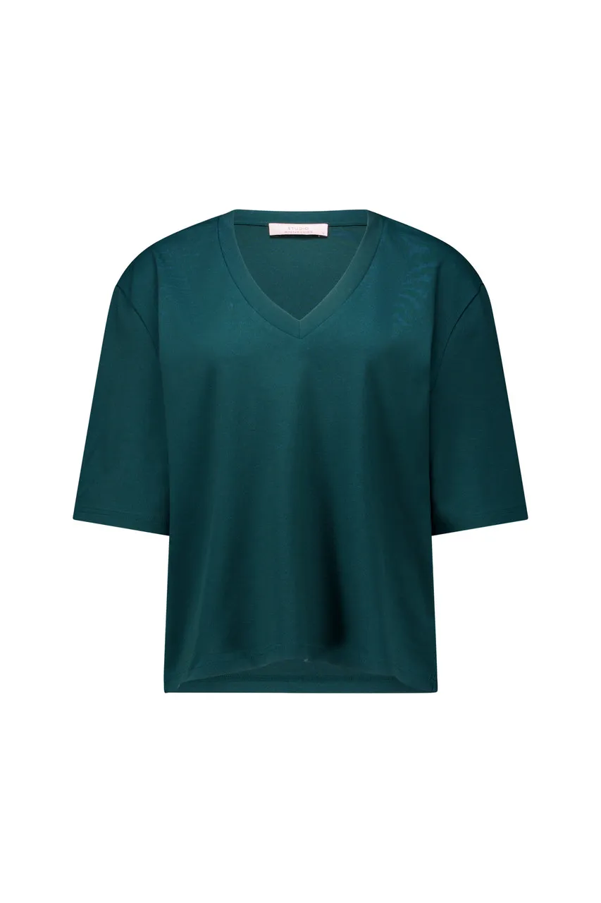 Fiore vneck t-shirt - Teal - Afbeelding 5