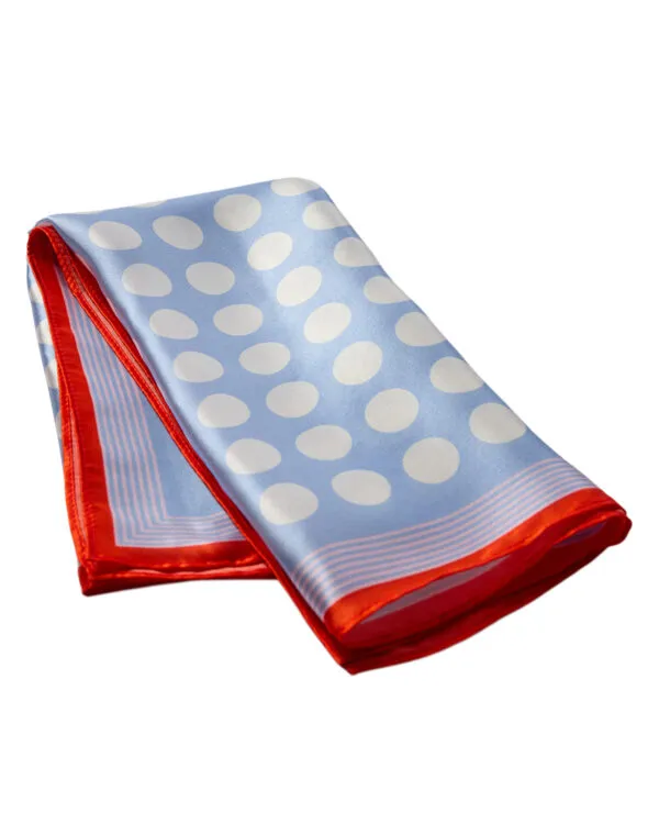Nusilk Dot Scarf - Lichtblauw