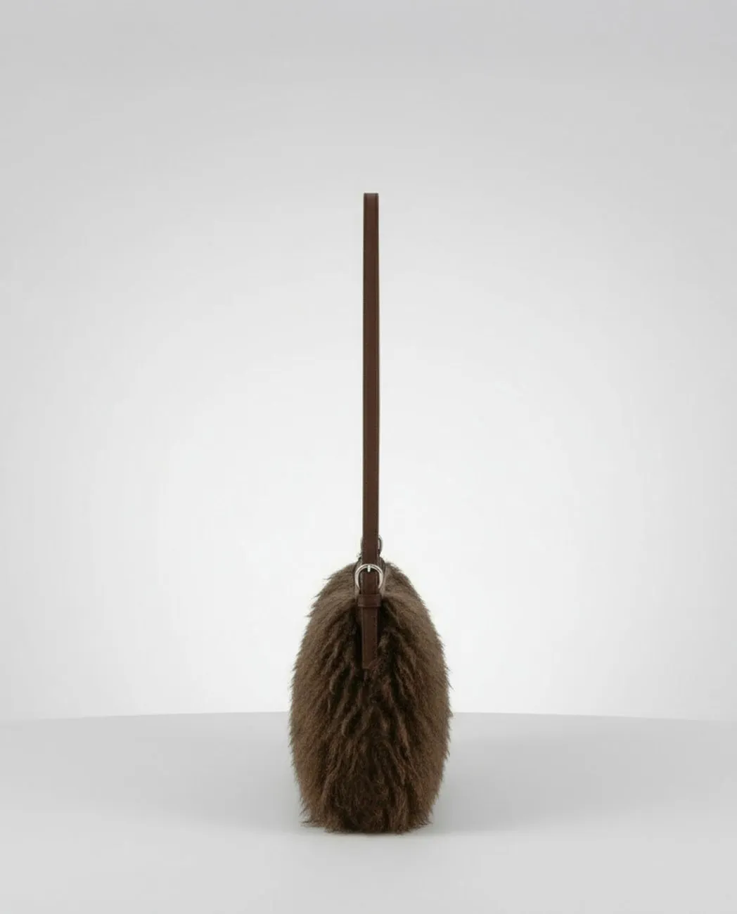 Fur-woven Bag with Adjustable Handle - Bruin - Afbeelding 2