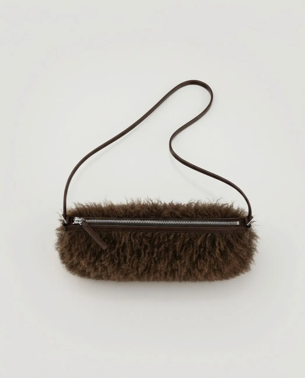 Fur-woven Bag with Adjustable Handle - Bruin - Afbeelding 3