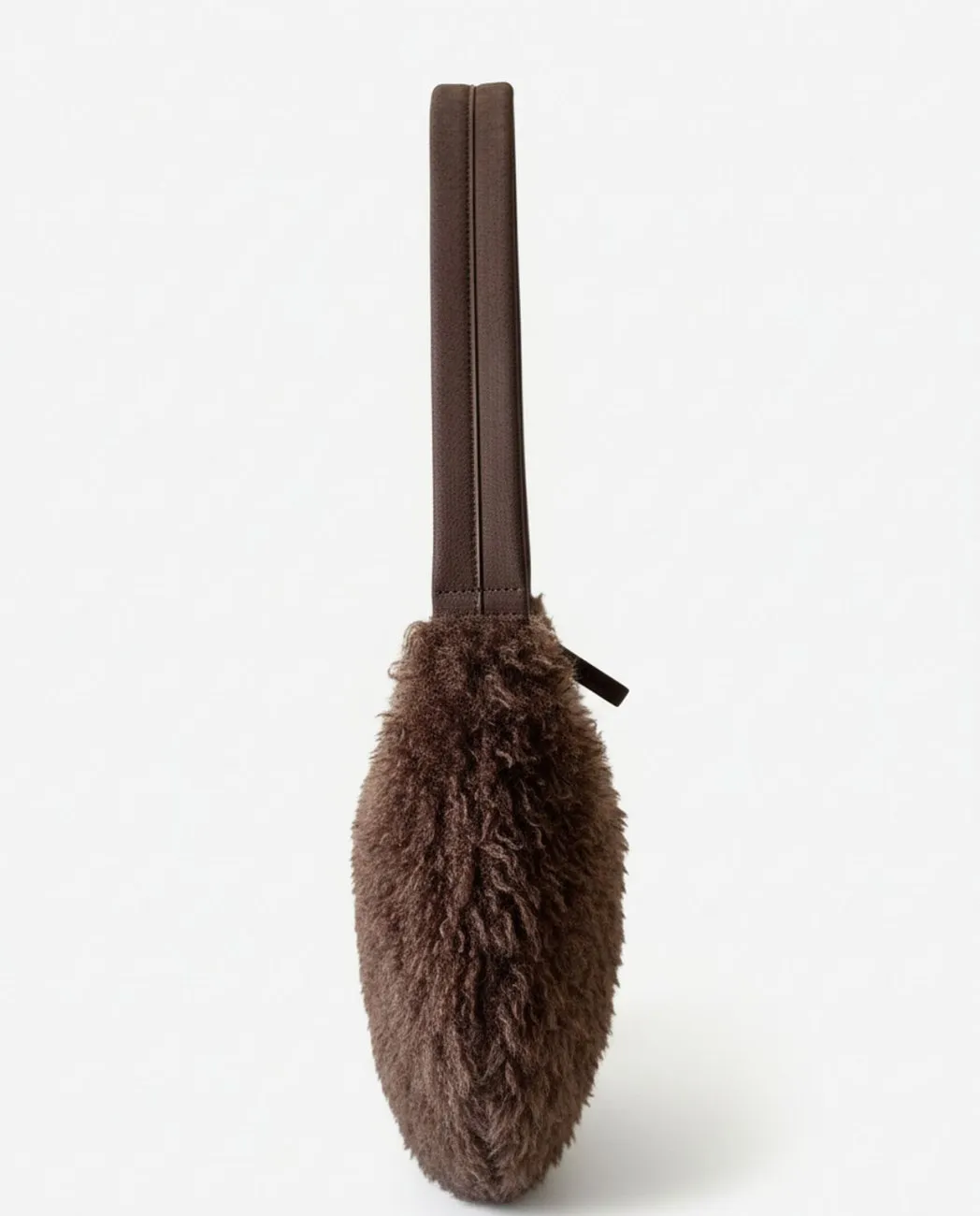 Shoulder Bag with Fur Fabric - Bruin - Afbeelding 3