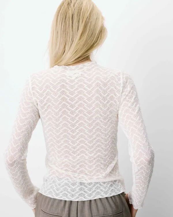 Longsleeve van kant - Ecru